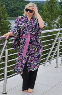 Granatowo-lawendowe kimono Risa