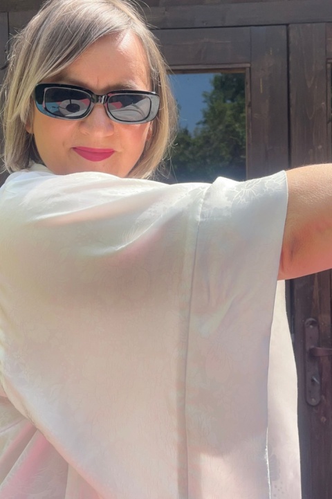 Krótkie kimono Ivory Pearl