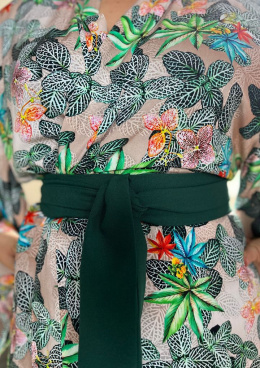 Kimono Beach YAEKIMO z zielonym pasem